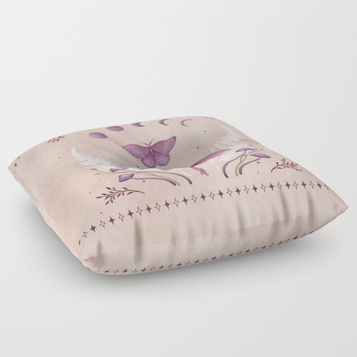 Luna and Emerald - Vintage Pink Floor Pillow