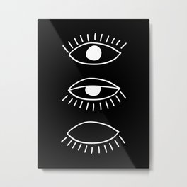 Evil Eye Drawing Metal Print