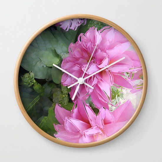 Delicious Dahlia's Wall Clock