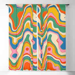 Trippy Rainbow Melt Colorful Abstract Pattern Blackout Curtain