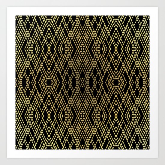 Art Deco Gold Art Print