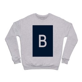 LETTER B (WHITE-NAVY BLUE) Crewneck Sweatshirt