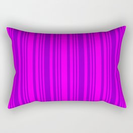 [ Thumbnail: Fuchsia & Dark Violet Colored Lined Pattern Rectangular Pillow ]