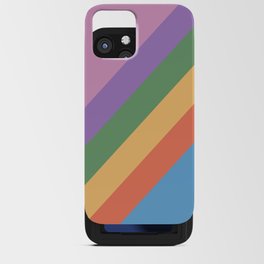 Retro Rainbow Stripes 105 iPhone Card Case