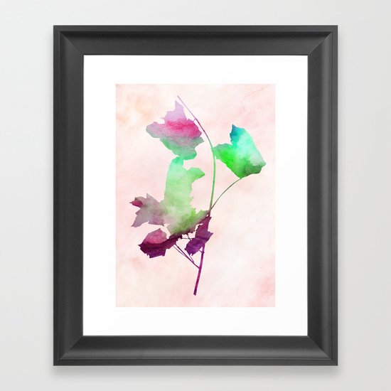maple 2 watercolor by Jacqueline Madonado & Garima Dhawan Framed Art Print