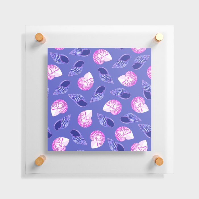 Two purple and pink shell pattern Floating Acrylic Print