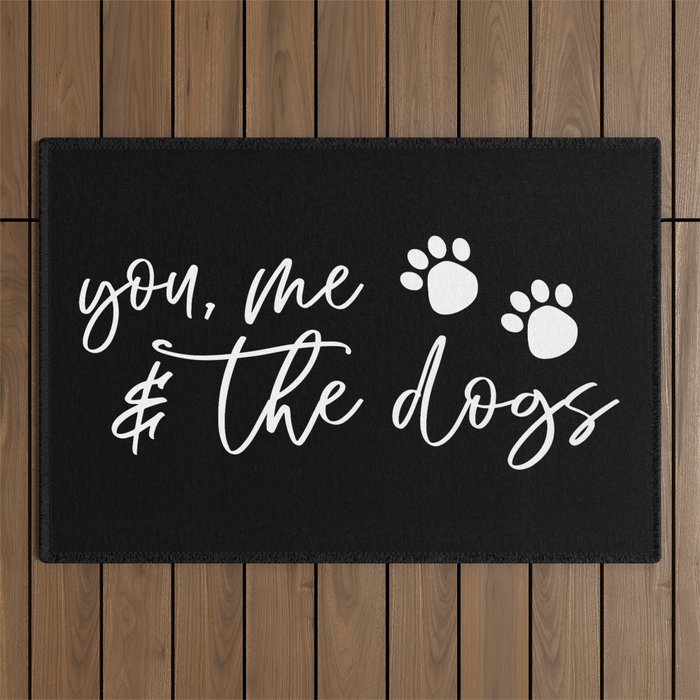 You Me And The Dogs Outdoor Rug