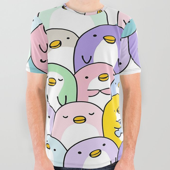 cute penguin brunch All Over Graphic Tee