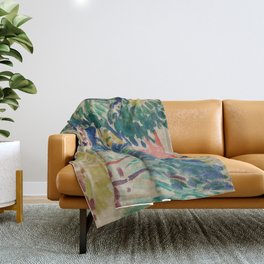 Landscape at Collioure by Henri Matisse Throw Blanket
