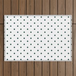 Dotted (Jungle Green & White Pattern) Outdoor Rug