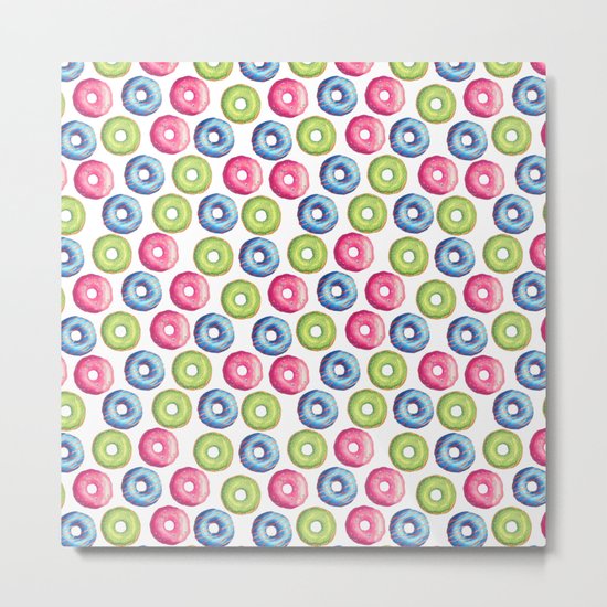 Donuts 2 Pattern Metal Print