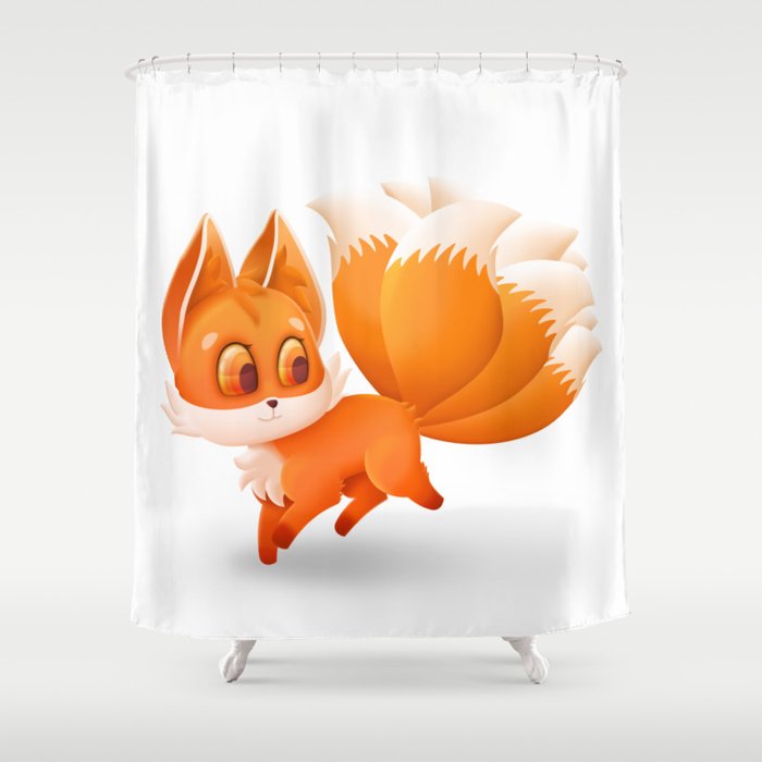 Kitsune The Nine Tailed Fox Shower Curtain