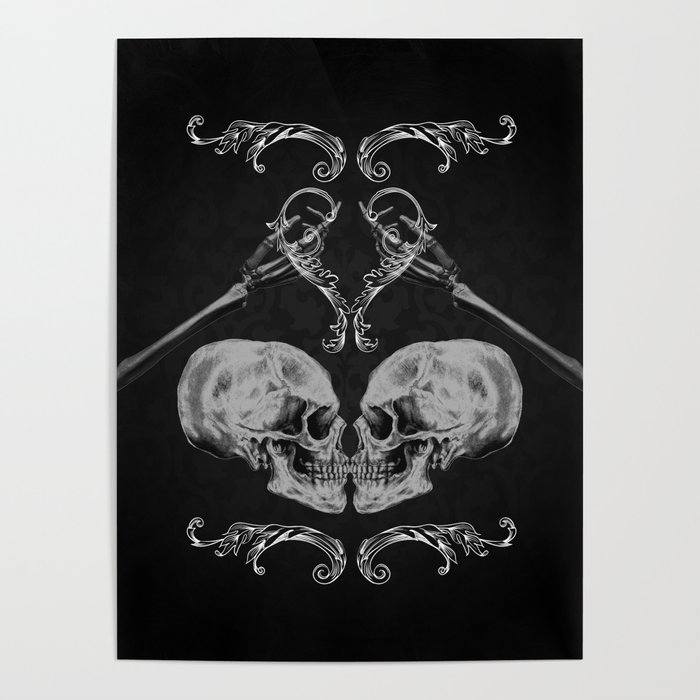 "Skull in Love" Poster
