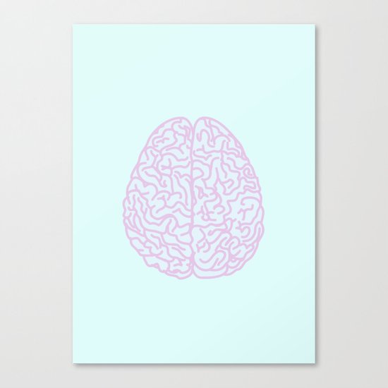 Pastel Brain Canvas Print
