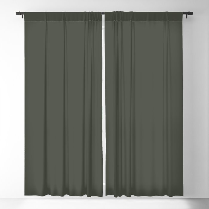 Dark Hunter Green Solid Color Pairs Sherwin Williams Ripe Olive SW 6209 / Accent Shade / Hue / All Blackout Curtain