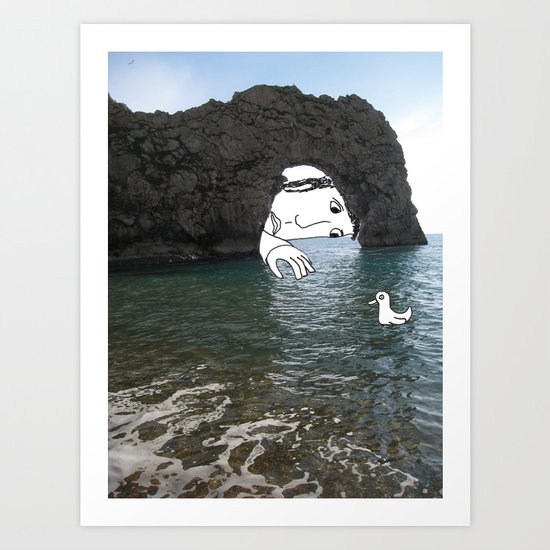 Durdle Door Man Art Print