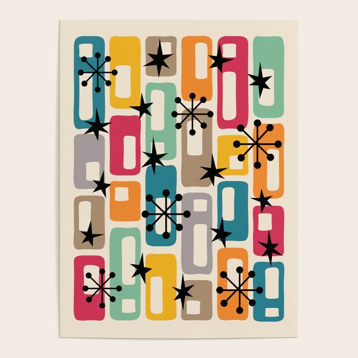 Retro Mid Century Modern Atomic Decoration 254 Googie Art