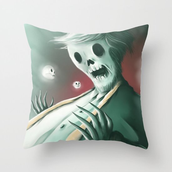The haunted thoughts Throw Pillow