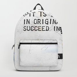 Herman Melville quote 2 Backpack | Success, Graphicdesign, Startup, Oldstyle, Motivational, Inspirational, Typography, Typewritten, Goodvibes, Decor 