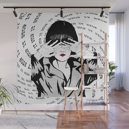 Stop it. Cover face with hands. Wall Mural
