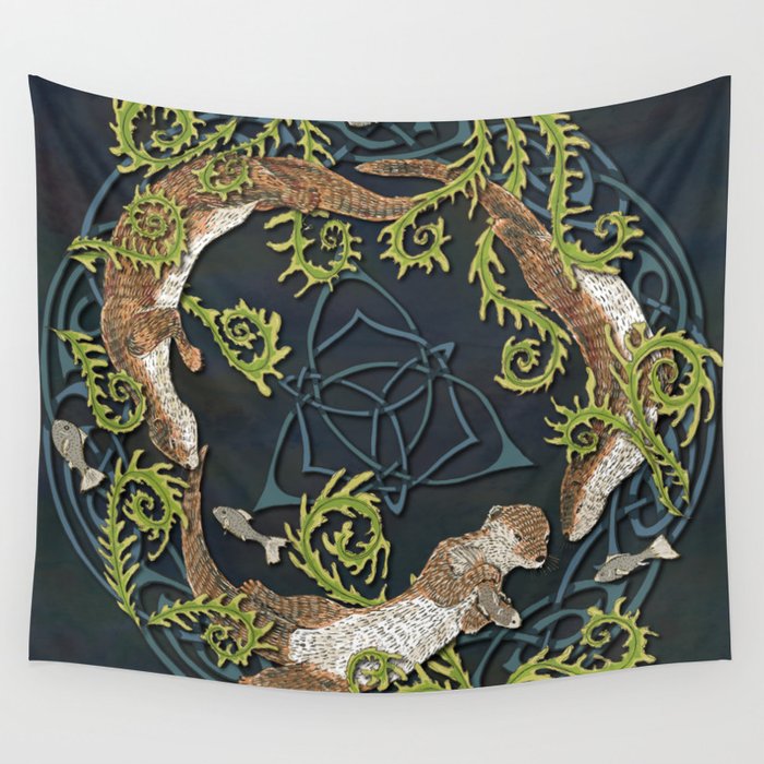 Celtic Otters Wall Tapestry