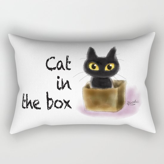 Cat in the box Rectangular Pillow