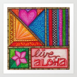 Live Aloha Art Print