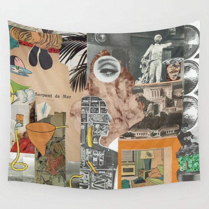 Surrealism Collage Wall Tapestry