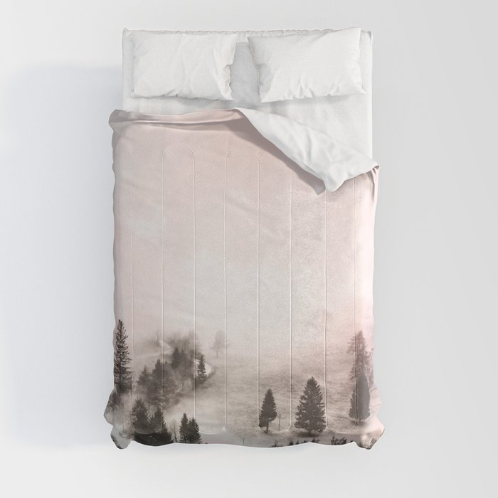 Black and white forest Comforter