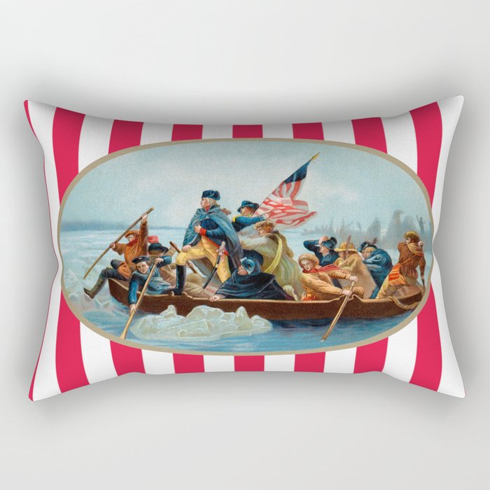 War of Independence Nostalgic Patriotic Vintage Illustration Rectangular Pillow