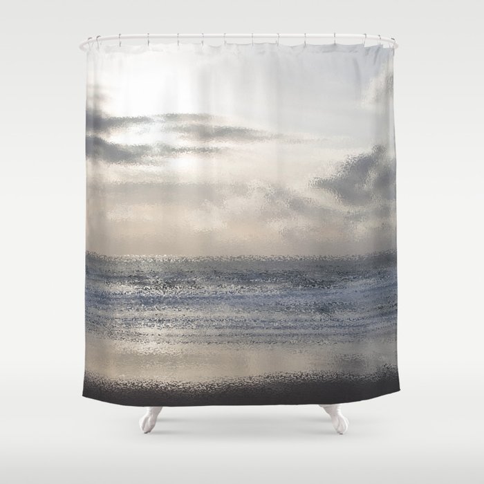 Ocean Ripple Effect Shower Curtain By, Ocean Scene Shower Curtains