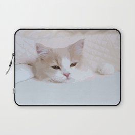 omochi cat open eyes illustrates version  Laptop Sleeve