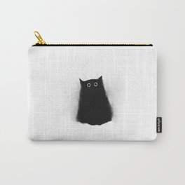 Fuzzy Black Cat Carry-All Pouch