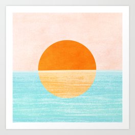 Seaside Sunset Art Print