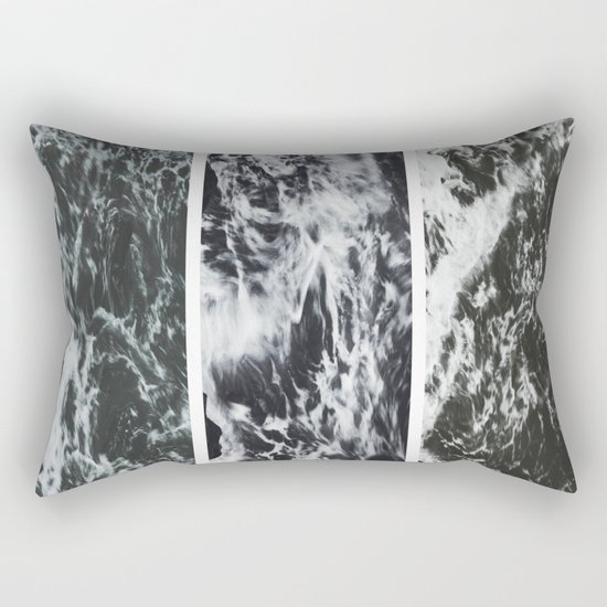 Saltwater Trytych Var II - blacks Rectangular Pillow