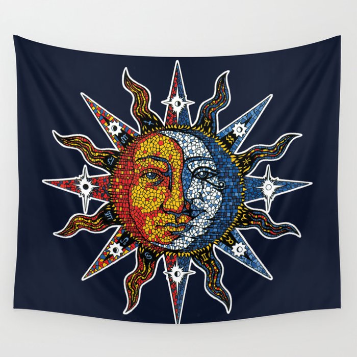 Celestial sun hotsell and moon tapestry
