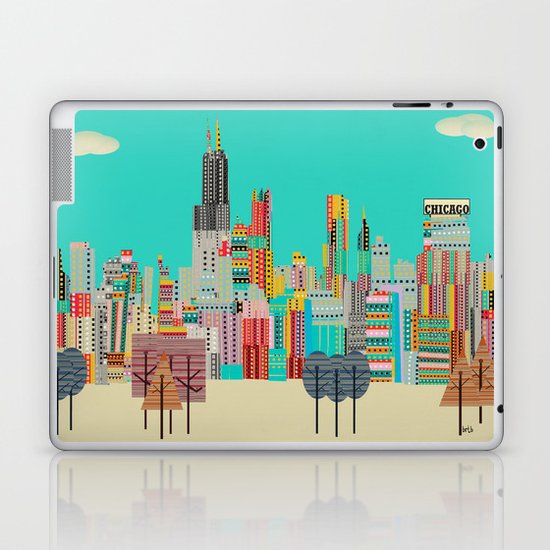Chicago city (summer days) Laptop & iPad Skin
