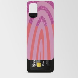 When Sun Met Rainbow - deep coral purple pink Android Card Case