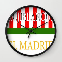 ROJIBLANCOS or EL MADRID Wall Clock