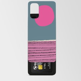 Shore - Pink and Blue Minimalistic Colorful Sunset Art Design Pattern  Android Card Case