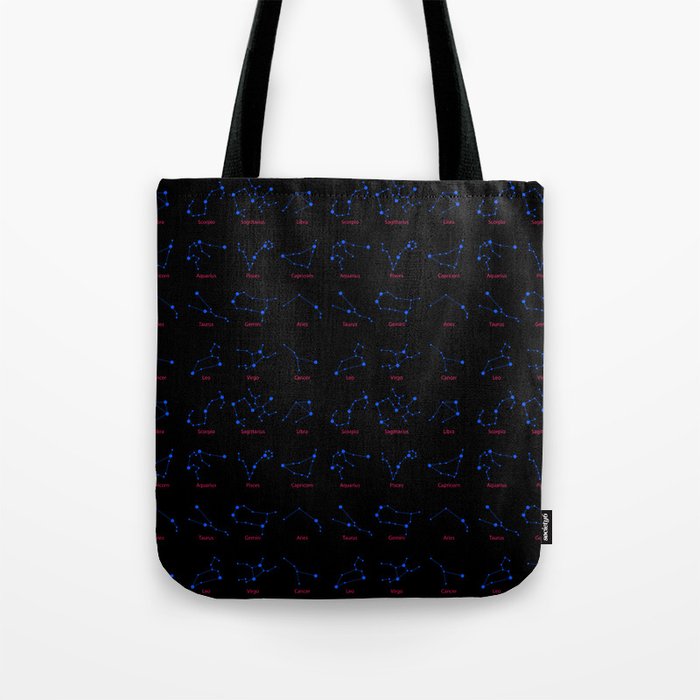 12 Zodiac signs astrology astrological constellations symbols Tote Bag