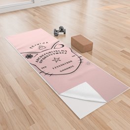 Meowija board (pink background) Yoga Towel