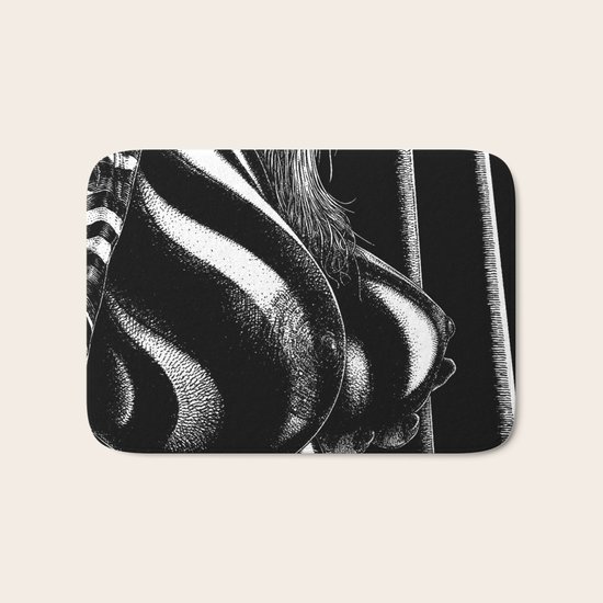 asc 720 - Les ombres fauves (Shells and shadows) Bath Mat