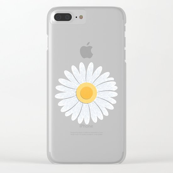 Spring Daisies_Black Clear iPhone Case