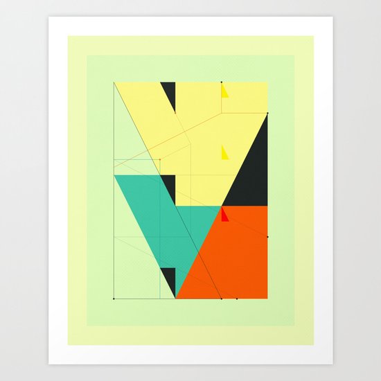 DELINEATION 102 (Downtown) Art Print
