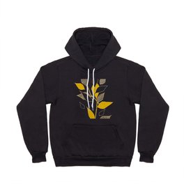 Yellow Gold and Grey Foliage Hoody