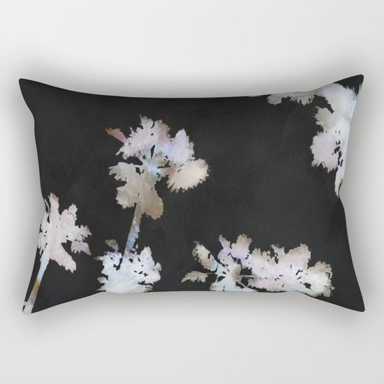 Tropical Palms On Black Background Rectangular Pillow