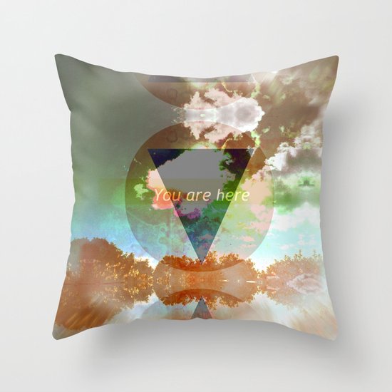 You Are Here Throw Pillow
