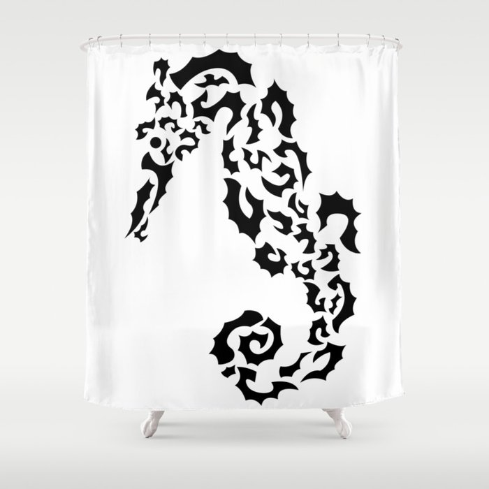 Sea horse in shapes Shower Curtain