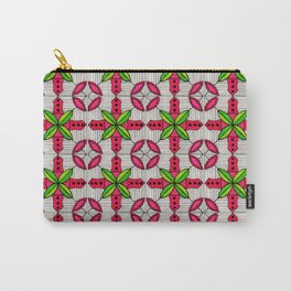 Red cross flower. Symmetry on a squared grid Carry-All Pouch